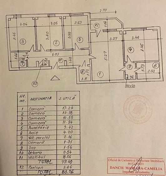 Apartament 4 camere Calea Văcărești ,83 mp ,centrala proprie, metrou Timpuri Noi - 1