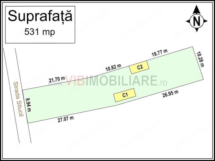 Teren de 531 mp, în Dobroești