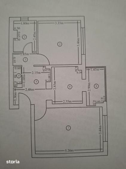 Apartament cu 2 camere decomandat în Gării