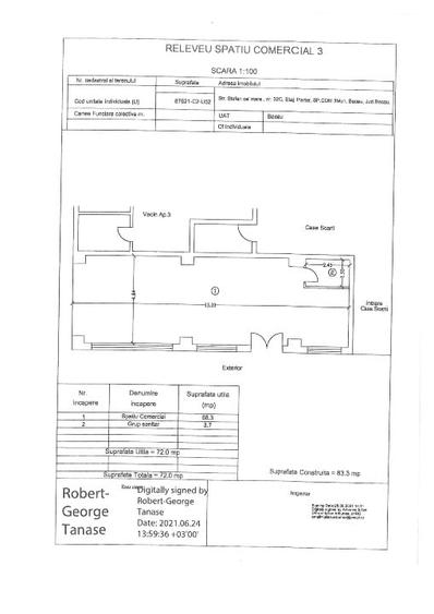 Spațiu comercial, de 72 mp, în Ștefan cel Mare