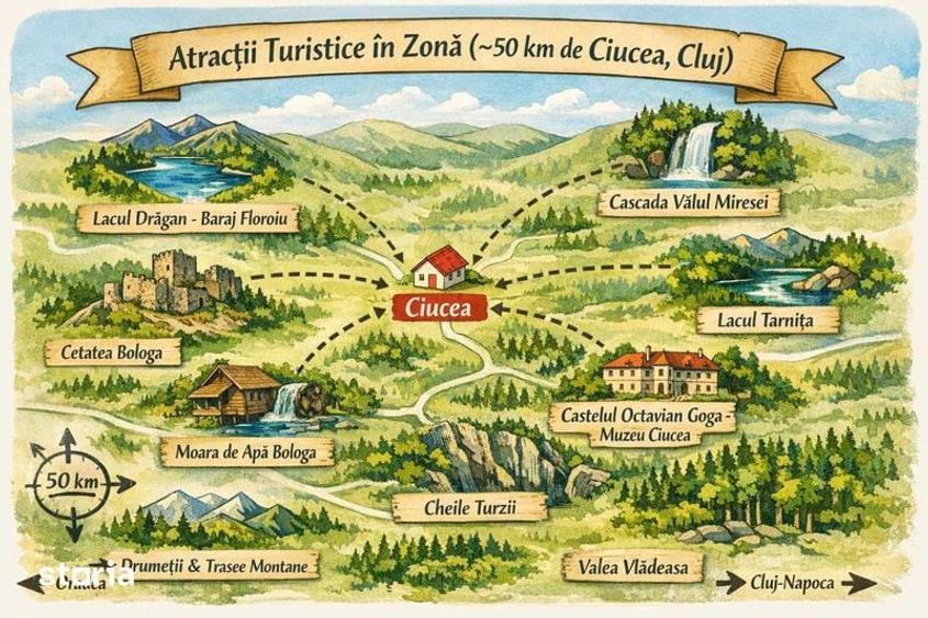 Teren de 7024 mp, în Ciucea