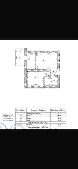 Apartament cu 2 camere semidecomandat, mobilat în Berceni