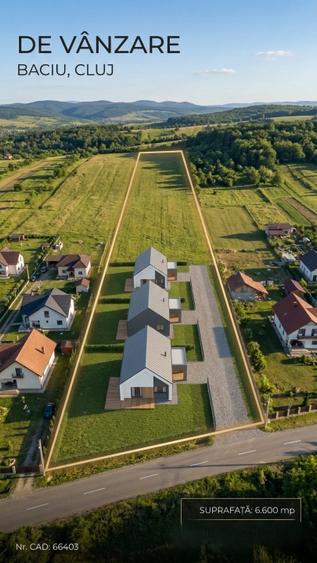 Teren agricol extravilan de 6600 mp, în Baciu