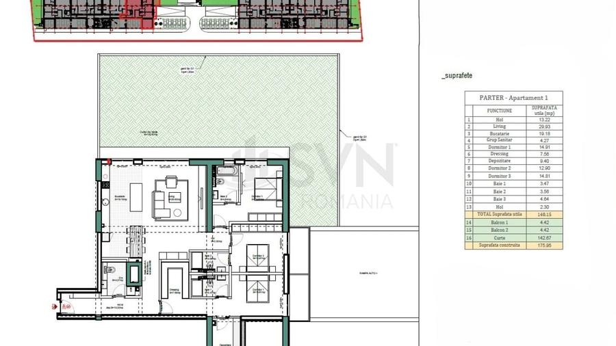 Apartament cu 4 camere decomandat în Pipera