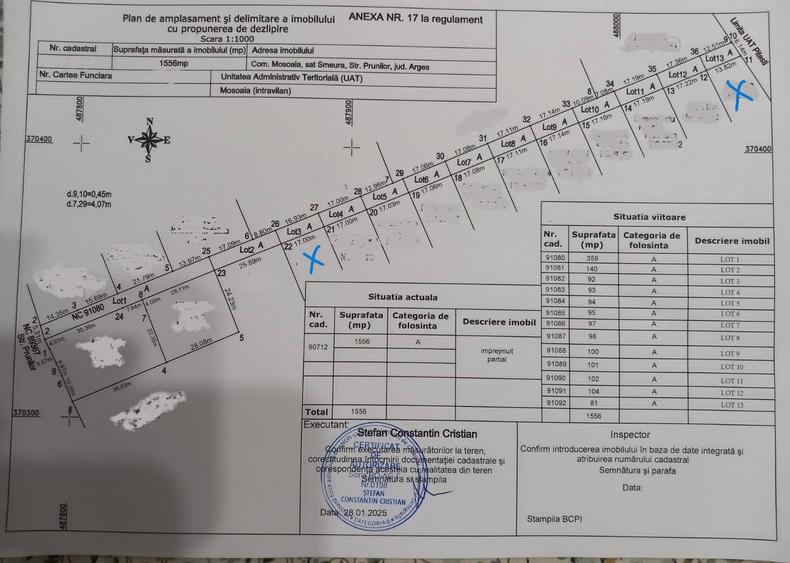Teren Construcții intravilan de 825 mp, în Smeura