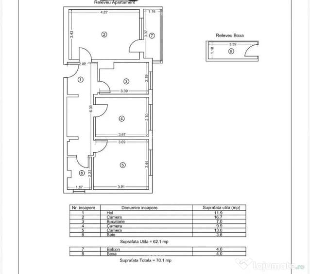Apartament cu 3 camere decomandat în Tomis Nord