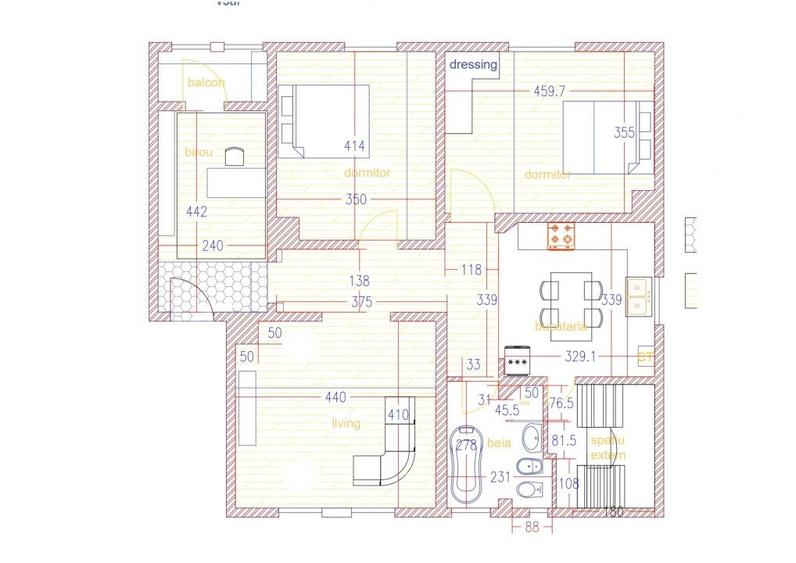 Apartament cu 4 camere, mobilat în Unirii