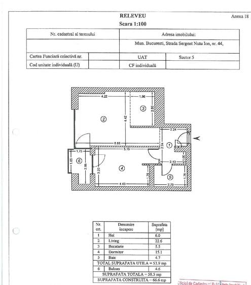 Apartament cu 2 camere decomandat în Cotroceni