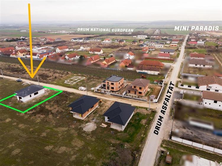 Casă individuală cu 3 camere cu Teren 568 Mp în Oșorhei