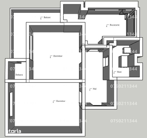 Apartament cu 2 camere decomandat în Între Lacuri