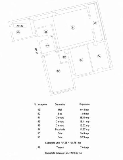 Apartament cu 4 camere în City Park Mall
