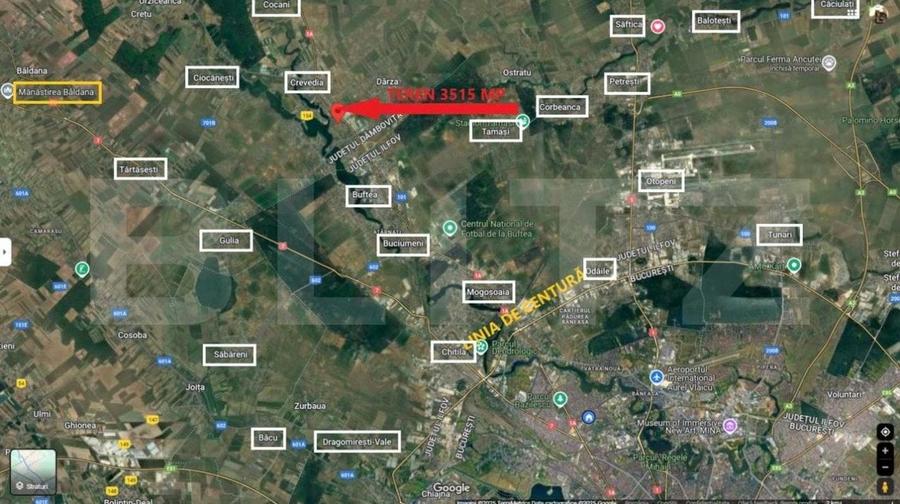 Teren agricol intravilan de 3515 mp, în Exterior Sud
