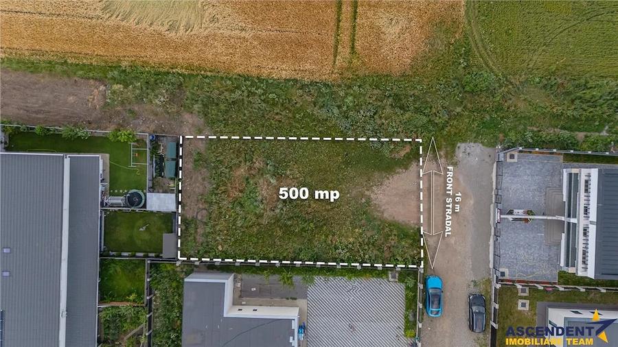 Teren de 500 mp, în Tărlungeni