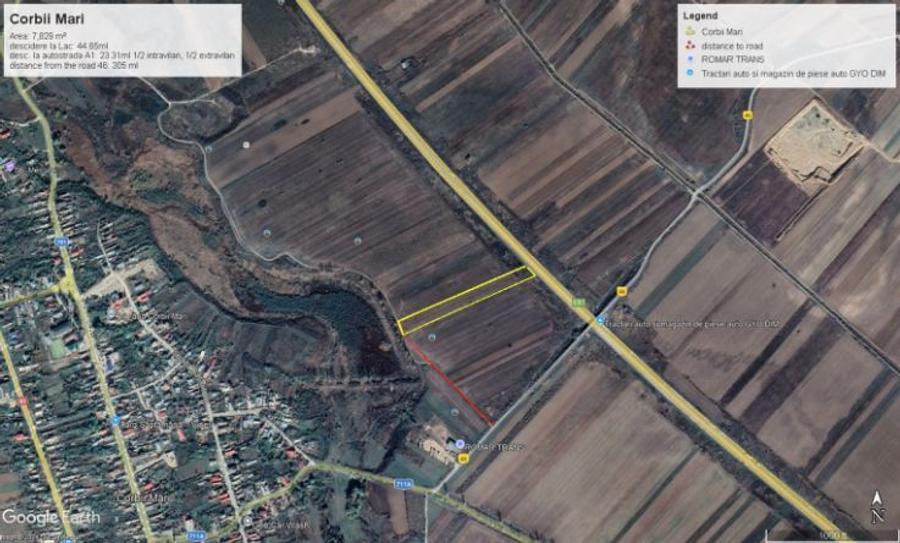Teren Construcții intravilan de 7829 mp, în Corbii Mari