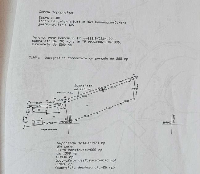 Casă cu 4 camere cu Teren 1974 Mp în Comana