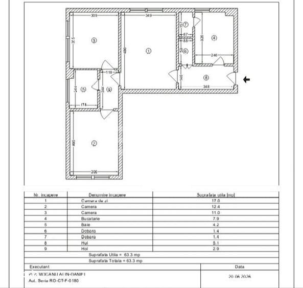 De vanzare apartament 3 camere, parter, zona centrala, Constanta - 3