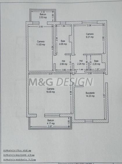 Apartament cu 3 camere decomandat în Lugojului