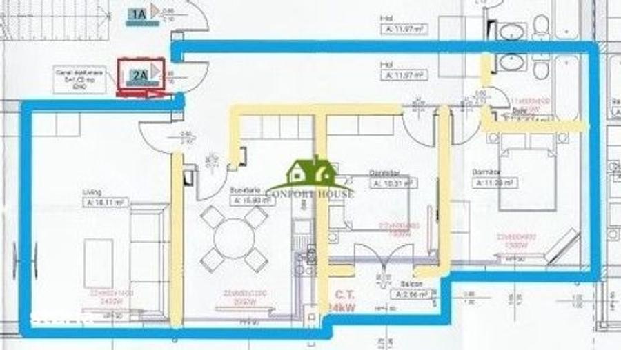 Apartament cu 3 camere decomandat în Ostroveni