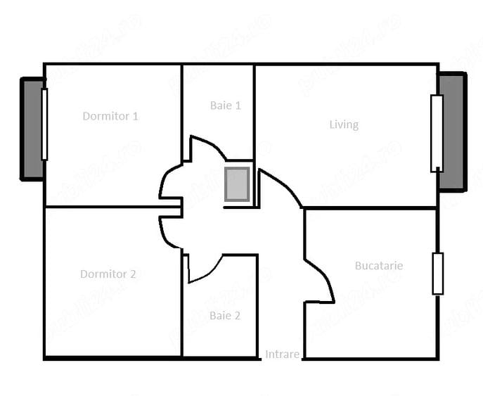 Inchiriez apartament 3 camere, decomandat - 1
