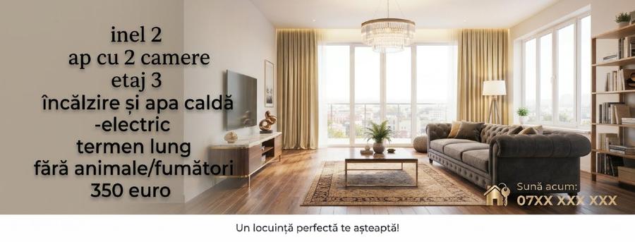 Apartament cu 2 camere decomandat în Inel II