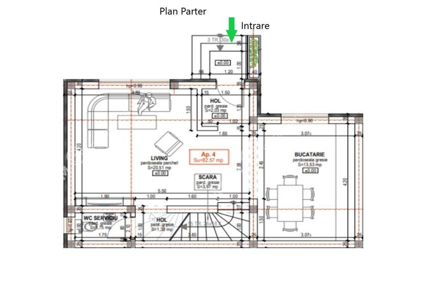 Casă cu 3 camere cu Teren 709 Mp în Central
