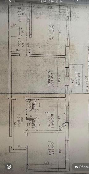 Apartament cu 3 camere decomandat în Iosia