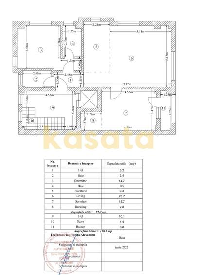 Apartament cu 3 camere decomandat, mobilat în Aviației