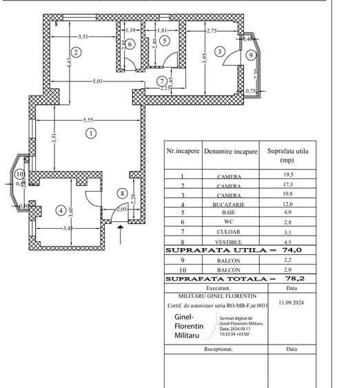 Mall Vitan Inchiriere apartament 2 camere foarte spatios 78 mp - 6