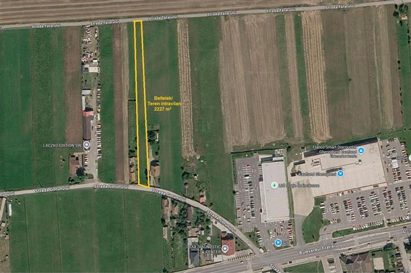 Teren Construcții intravilan de 2227 mp, în Vest