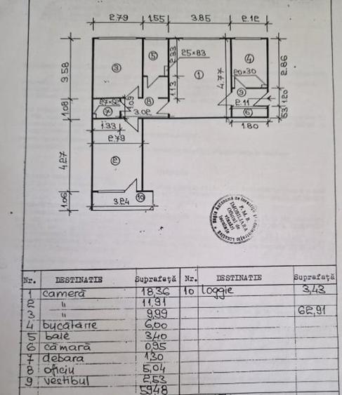 Apartament cu 3 camere semidecomandat în Drumul Taberei