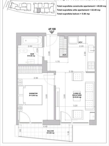 Apartament cu 2 camere decomandat în P-ța Muncii