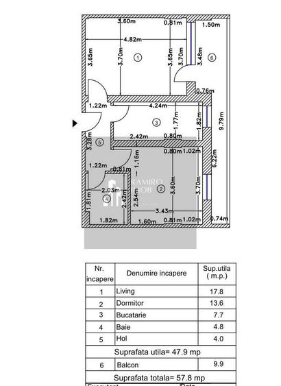 Apartament cu 2 camere decomandat în Rahova