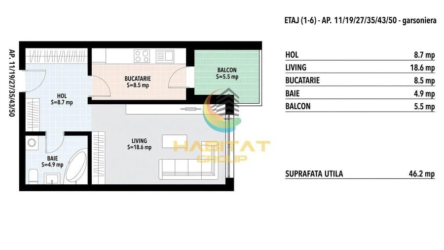 Vanzare Garsoniera 46 mp - Berceni / Grand Arena / Postalionului - 2