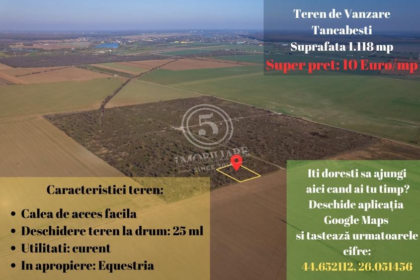 Teren Construcții intravilan de 1118 mp, în Periș