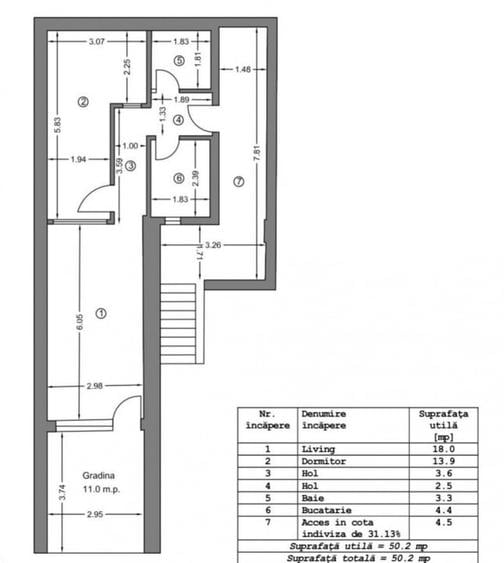Apartament cu 2 camere semidecomandat, mobilat în Bucureștii Noi