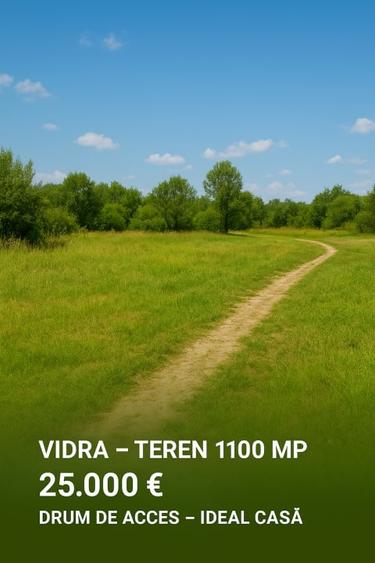 Teren Construcții intravilan de 1100 mp, în Vidra