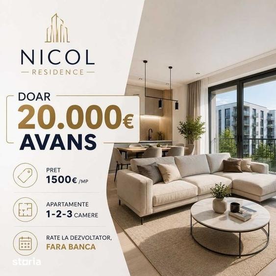 Apartamente 1,2,3 Camere, Doar 20.000 avans, Rate La dezvoltator - 2