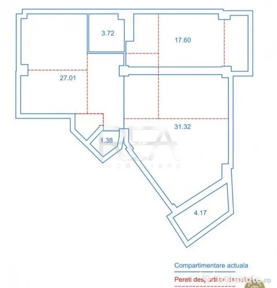 4 camere, et 9/10, bloc 1982, anvelopat-Str Turda - 2
