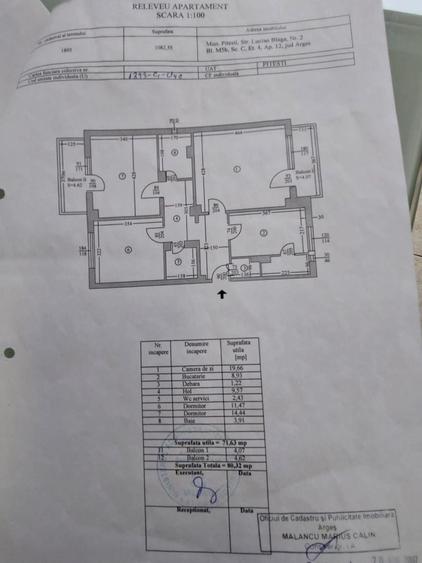 Apartament cu 3 camere decomandat în Găvana