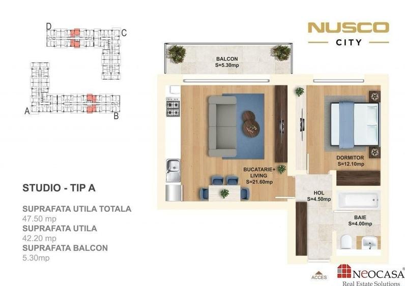 Apartament 2 camere Pipera II Mobilat, Utilat - 9