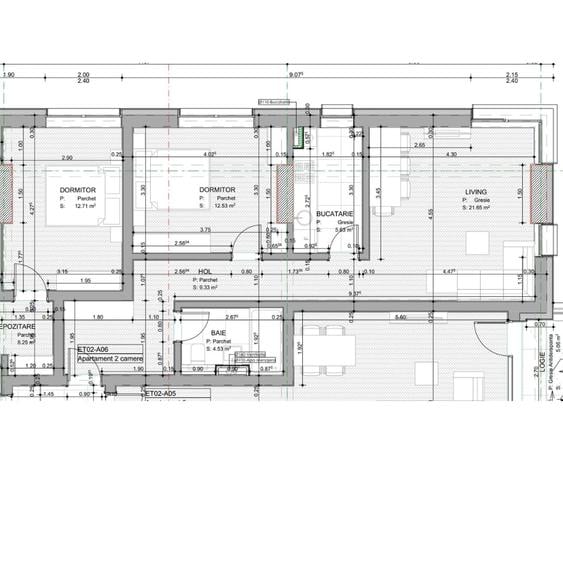 Apartament cu 2 camere decomandat în Tomis Plus