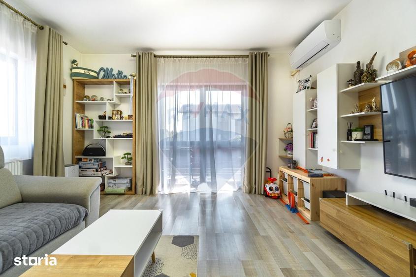 Apartament cu 2 camere decomandat, mobilat în Sânpetru