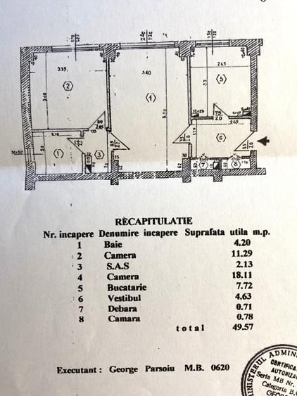 Apartament semidecomandat în Moșilor