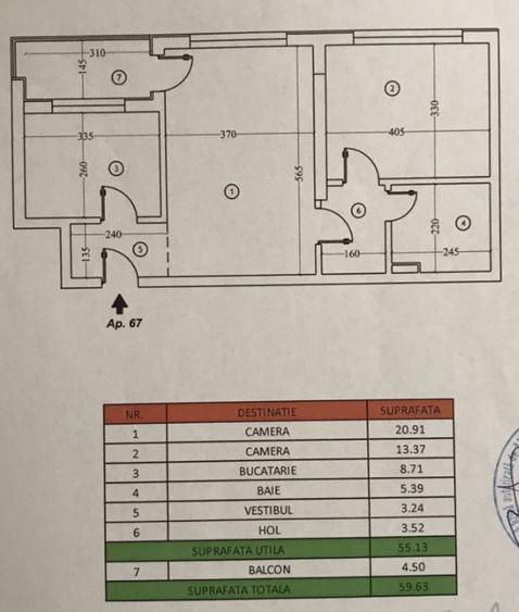 Apartament cu 2 camere semidecomandat în Drumul Taberei