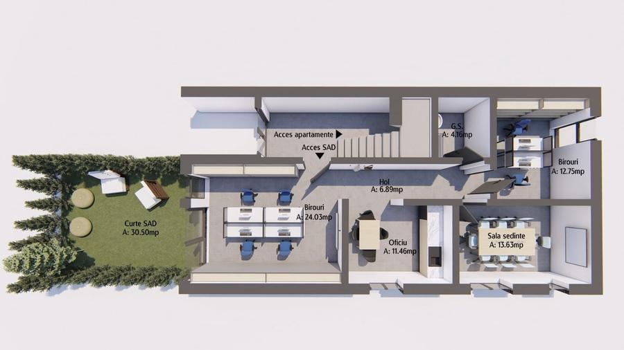 Apartament cu 3 camere în Fratelia