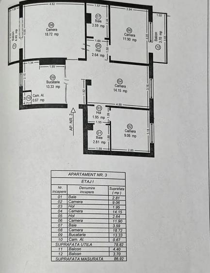 Apartament cu 4 camere decomandat în Bucovina