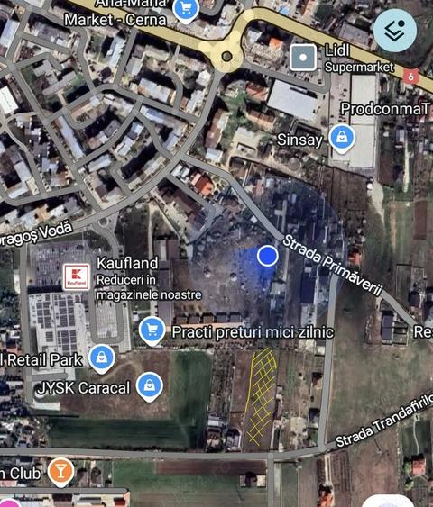 Teren de 3700 mp, în Central