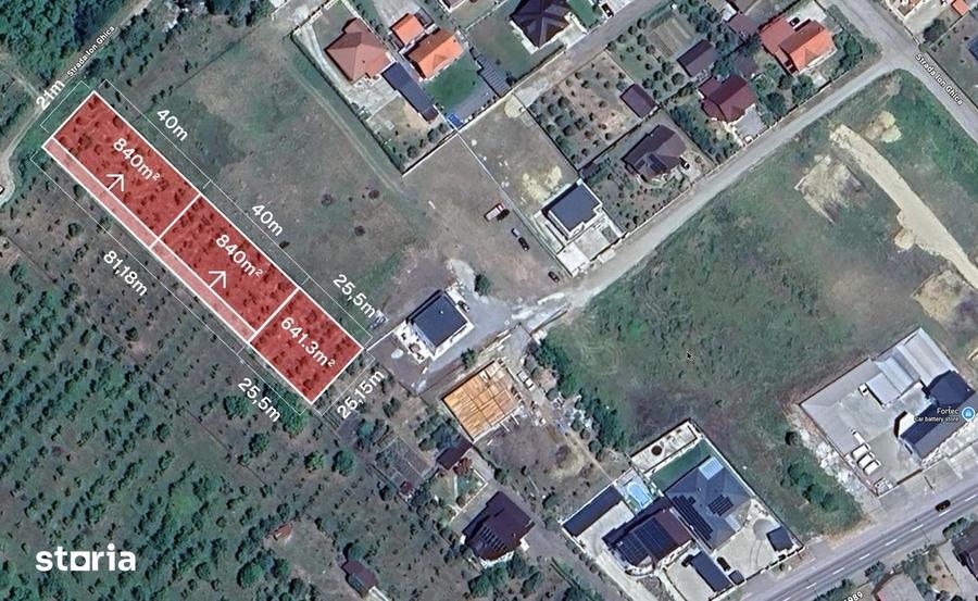 Teren de vanzare 1- 3 parcele Zalau. O parcela are aprox 850m2 - 2