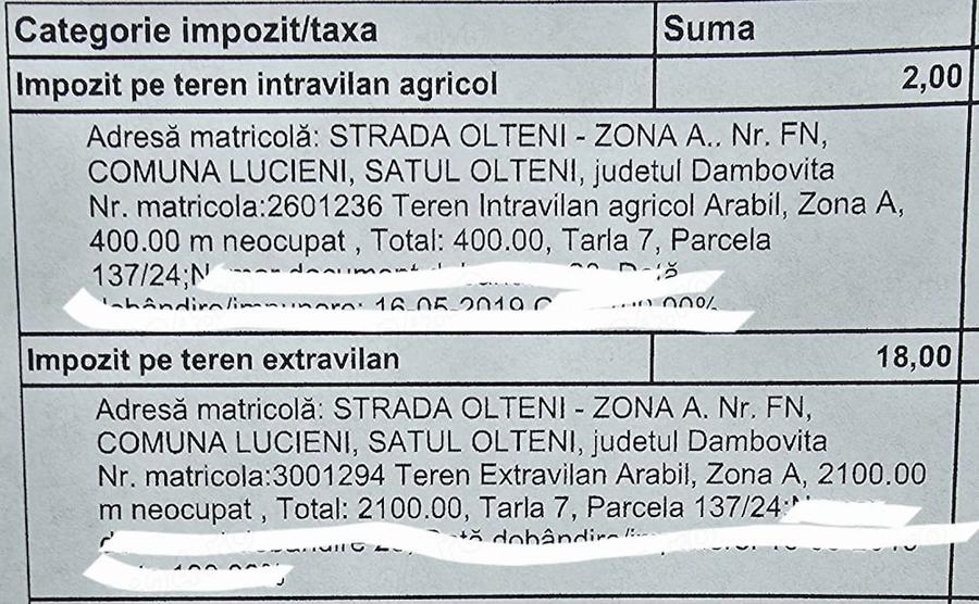 Teren de 2500 mp, în Lucieni