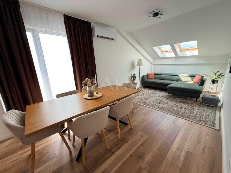 Apartament cu 3 camere semidecomandat, mobilat în Baciu